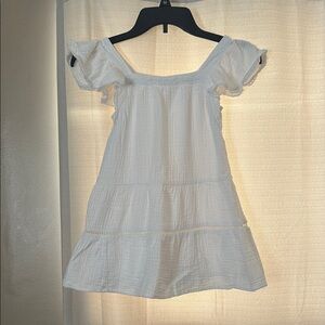 Cat & Jack White flutter sleeve Tiered Sundress